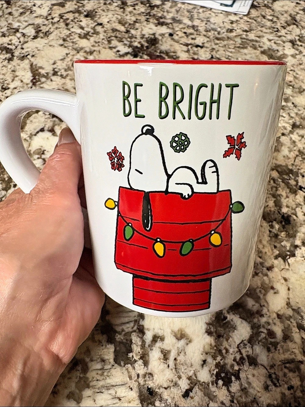 Peanuts Snoopy Be Bright Mug Mug Red & White